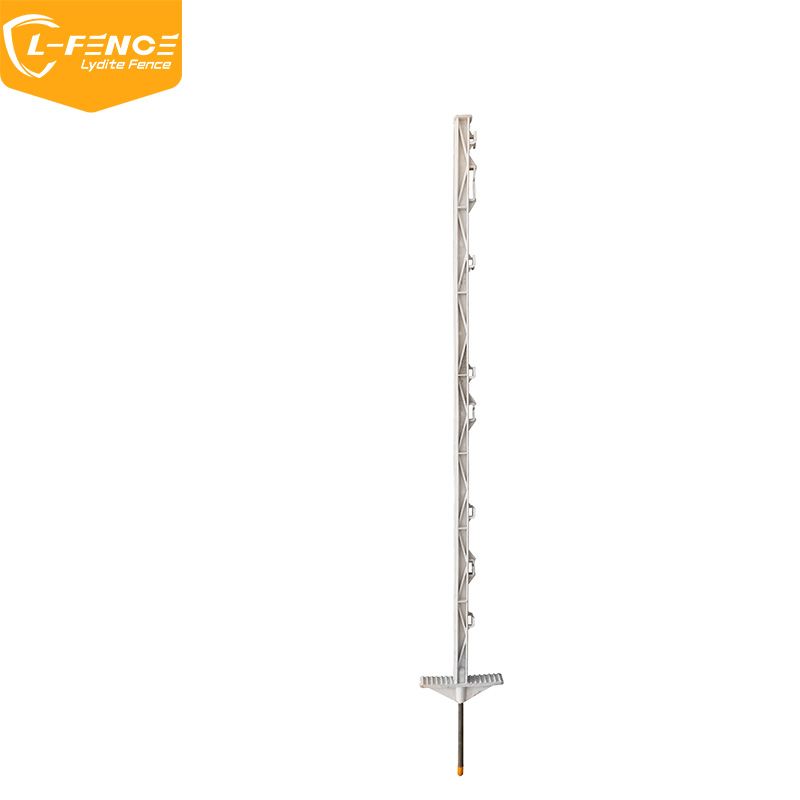 Lydite MLD-056 Electric Fence Posts 105 cm, 8 Lugs, White
